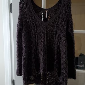 We the Free charcoal knit sweater